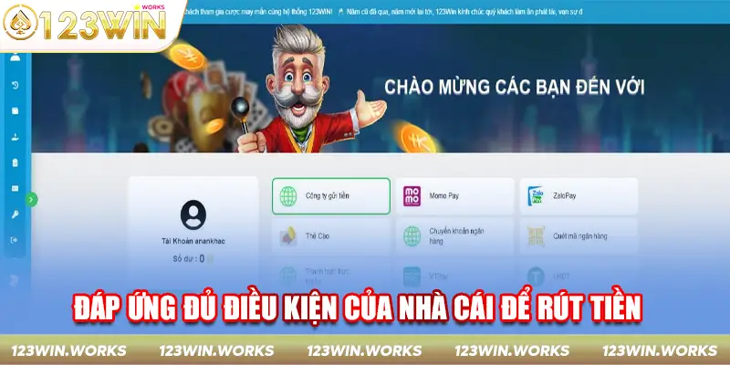 Nếu làm đúng hướng dẫn thì việc rút tiền 123win vô cùng đơn giản