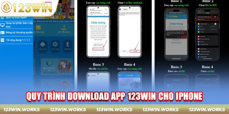 Quy trình download app 123win cho iphone