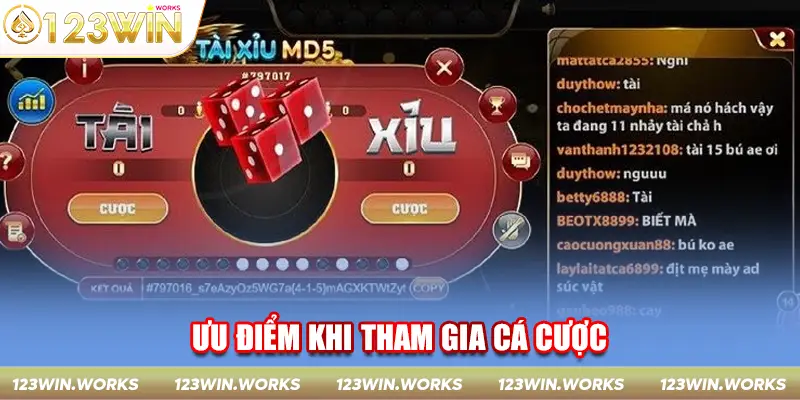 Ưu điểm khi tham gia cá cược